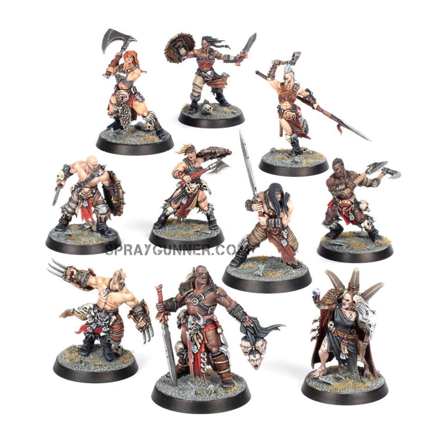 The Darkoath Raiders box set for Warhammer Spearhead: Slaves to Darkness includes 26 Age of Sigmar Citadel miniatures. Perfect for tumultuous dominance on the battlefield.