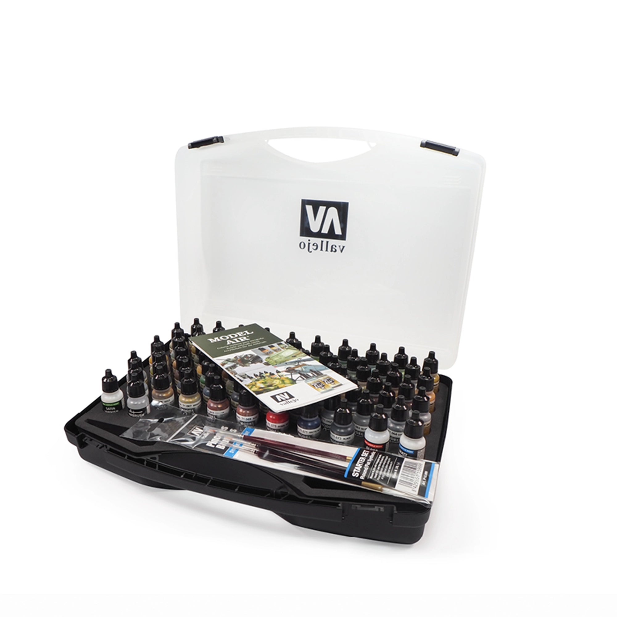 Vallejo AV Color Case: Basic Model Air Color Set (72 ct)
