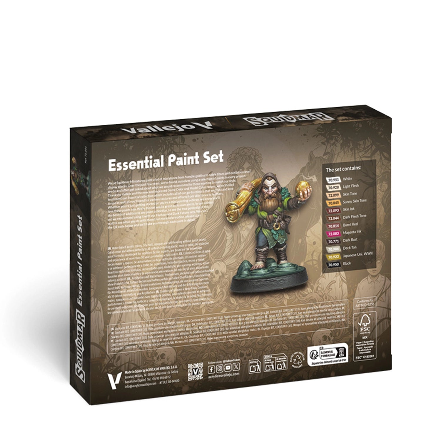 Vallejo Game Color Essential Paint Set by Squidmar Miniatures