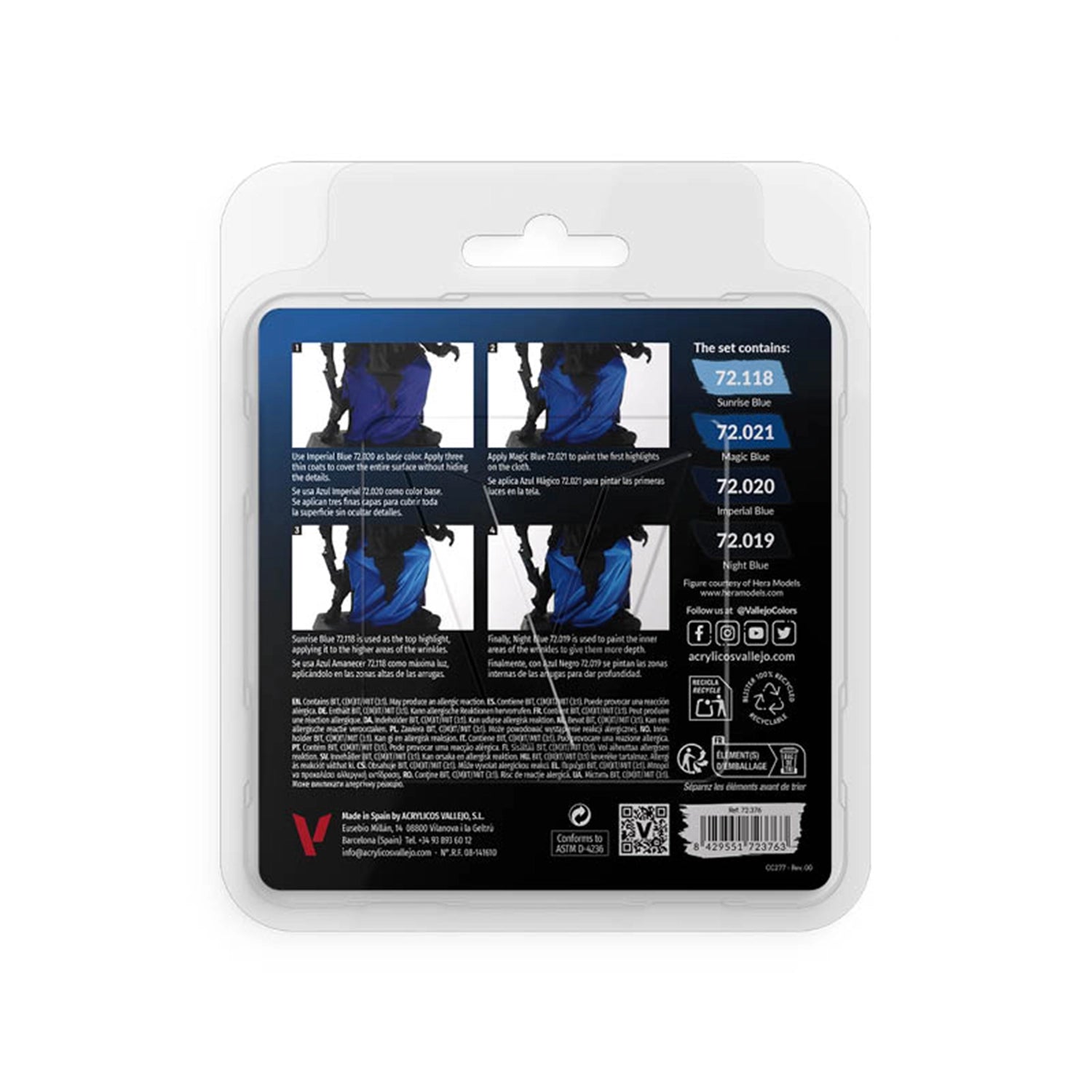 Vallejo Game Color Blue Color Paint Set