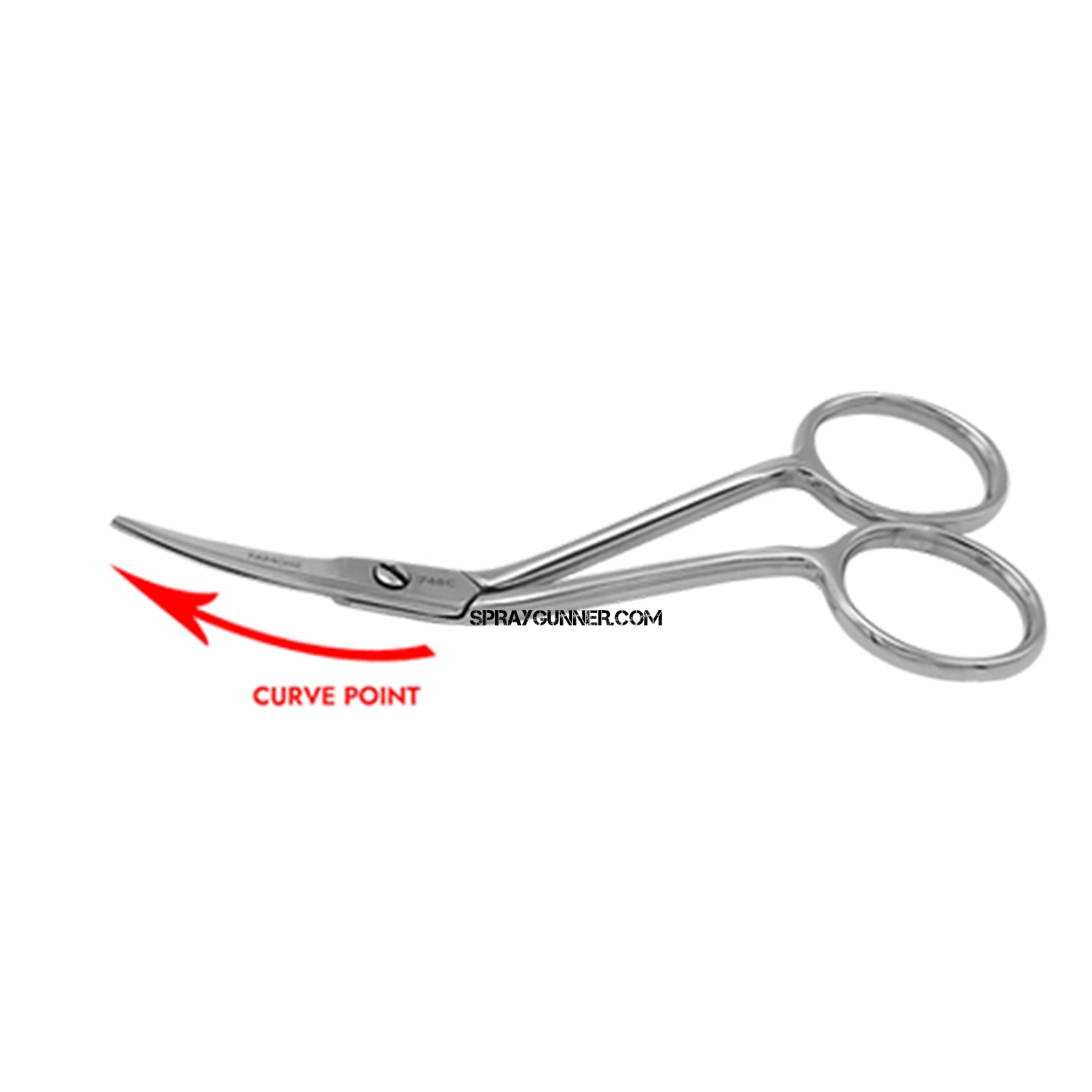 FAMORE Fine Point, Mini Double Curved, Embroidery, Applique Scissors (4in) (748C) - Urbanlystore