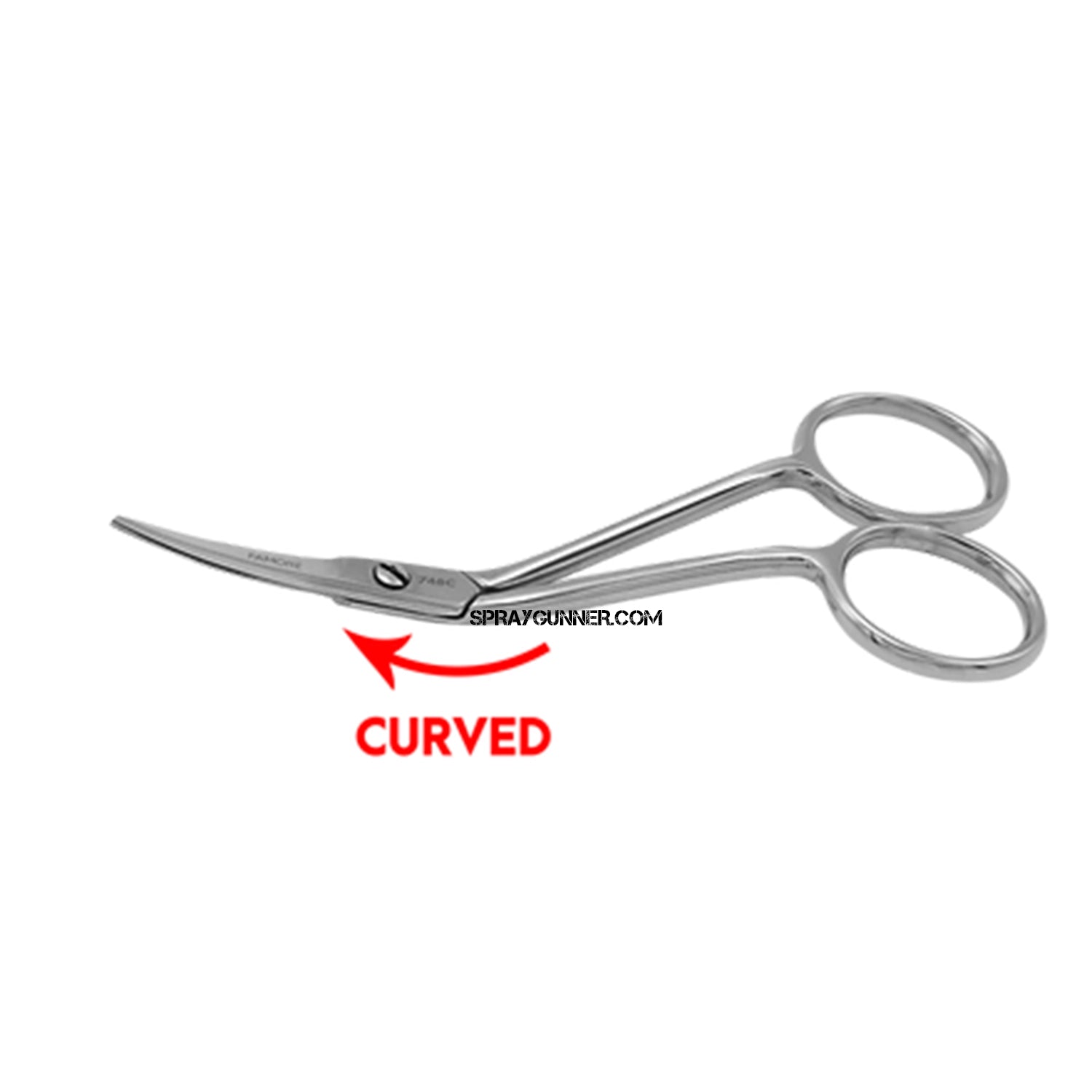 FAMORE Fine Point, Mini Double Curved, Embroidery, Applique Scissors (4in) (748C) - Urbanlystore