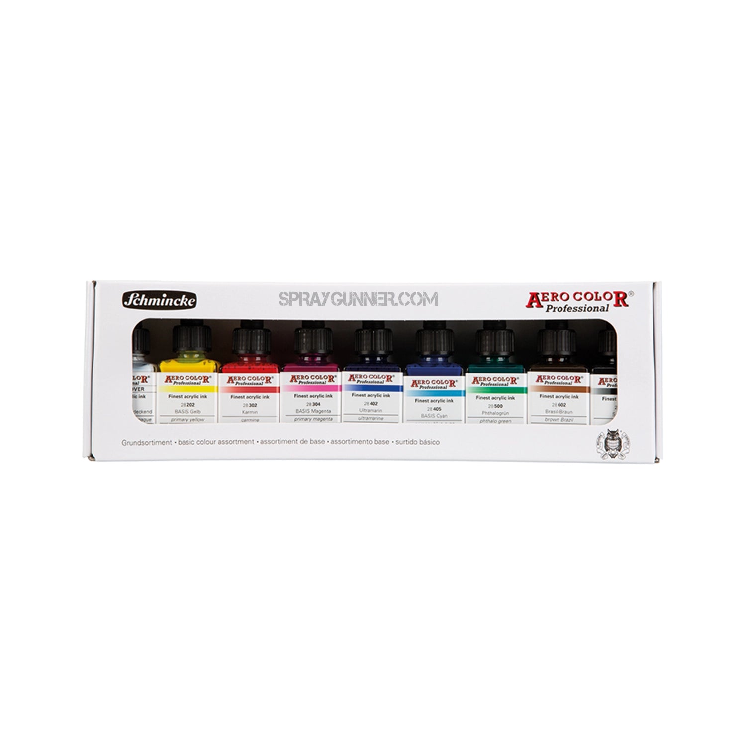 Schmincke AERO COLOR Professional Acrylic Ink: Cardboard set, Basic - Urbanlystore