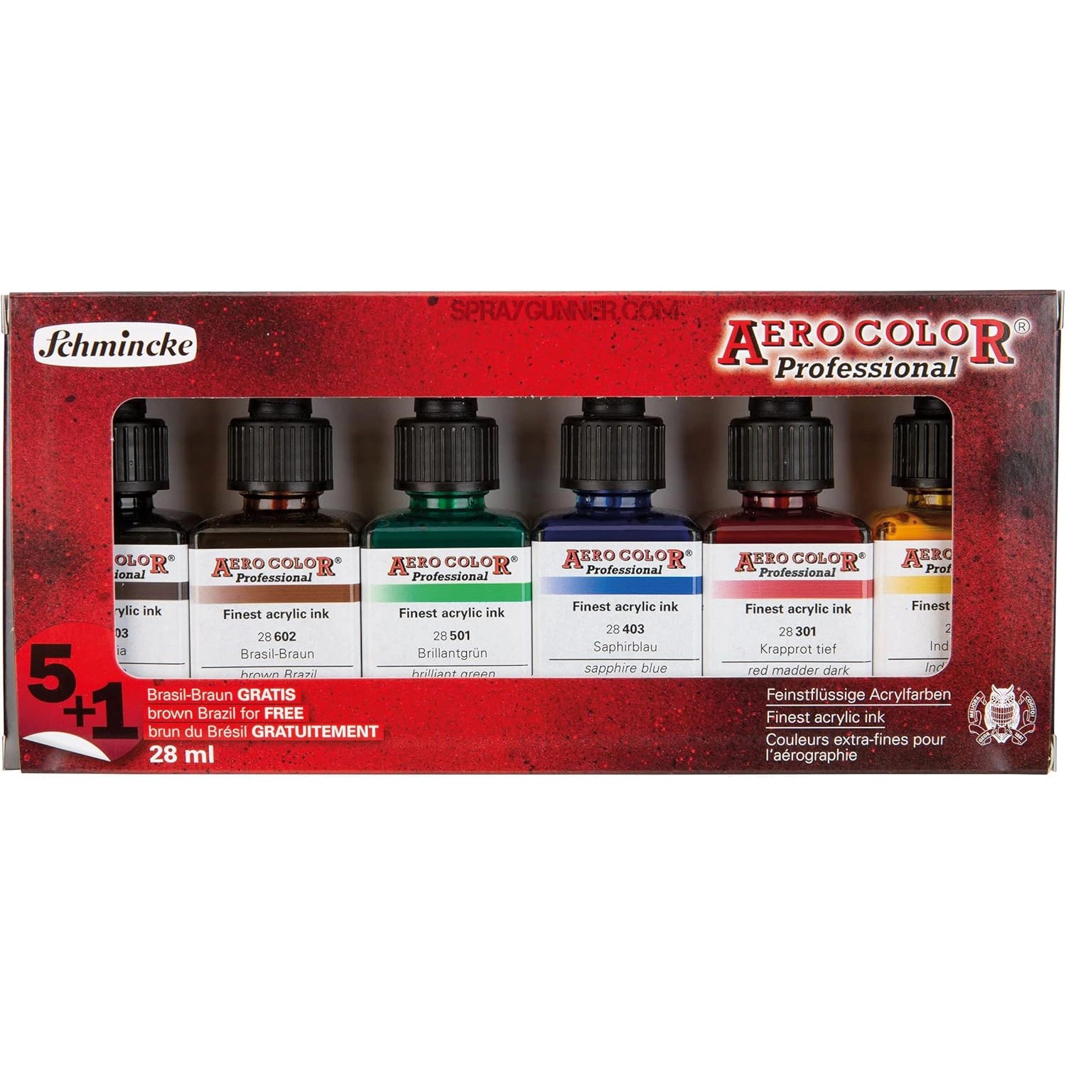 Schmincke AERO COLOR Professional Acrylic Ink: Cardboard Set, 6 x 28 - Urbanlystore