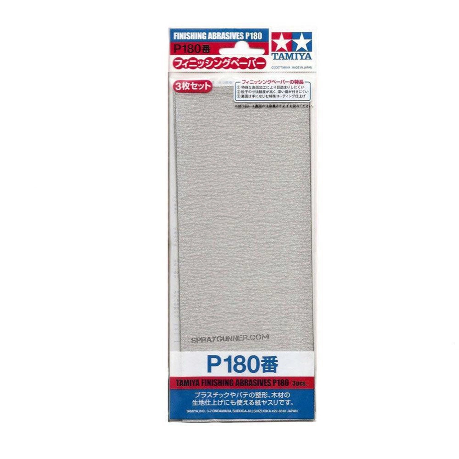 Tamiya Finishing Abrasives P180 (3PCS) - Urbanlystore