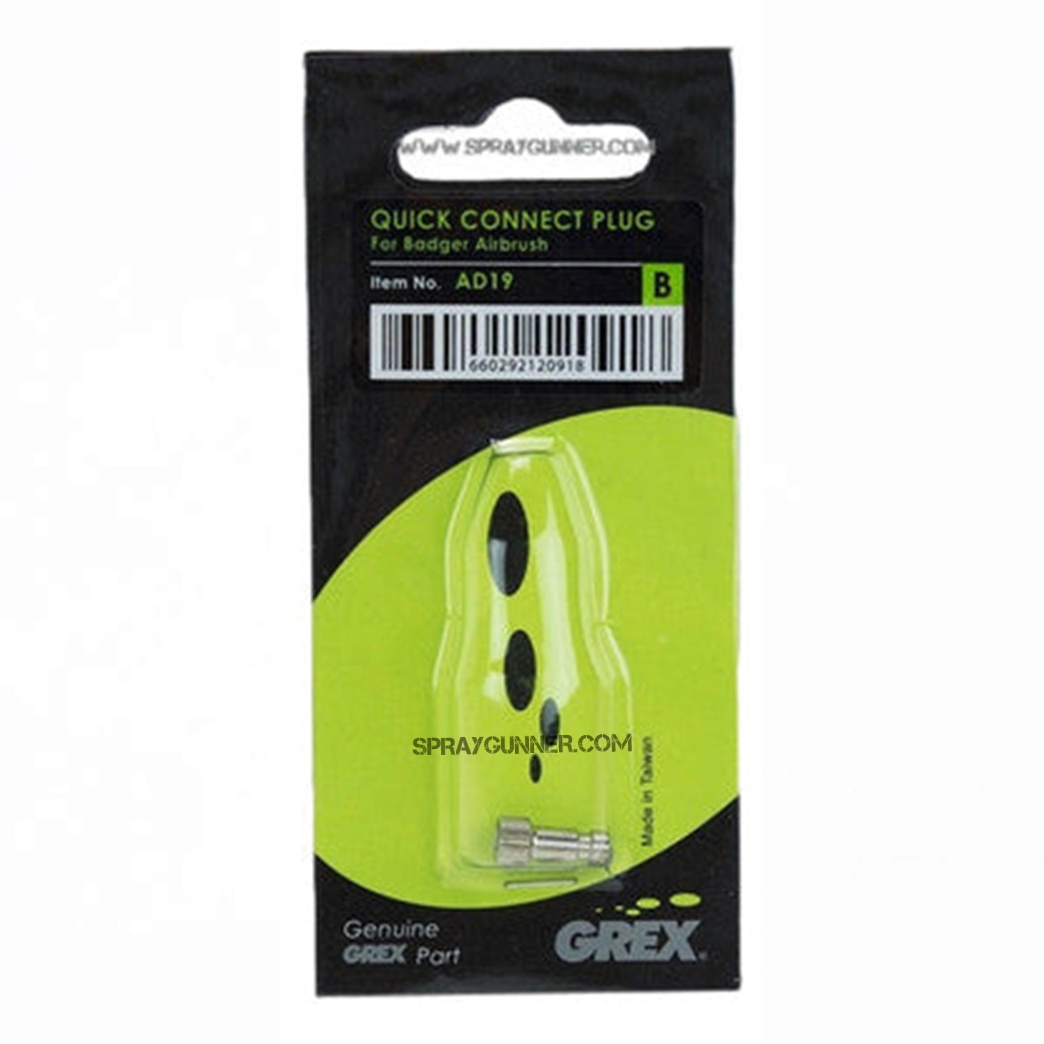 Grex Airbrush Quick Connect Plug for Badger - Urbanlystore