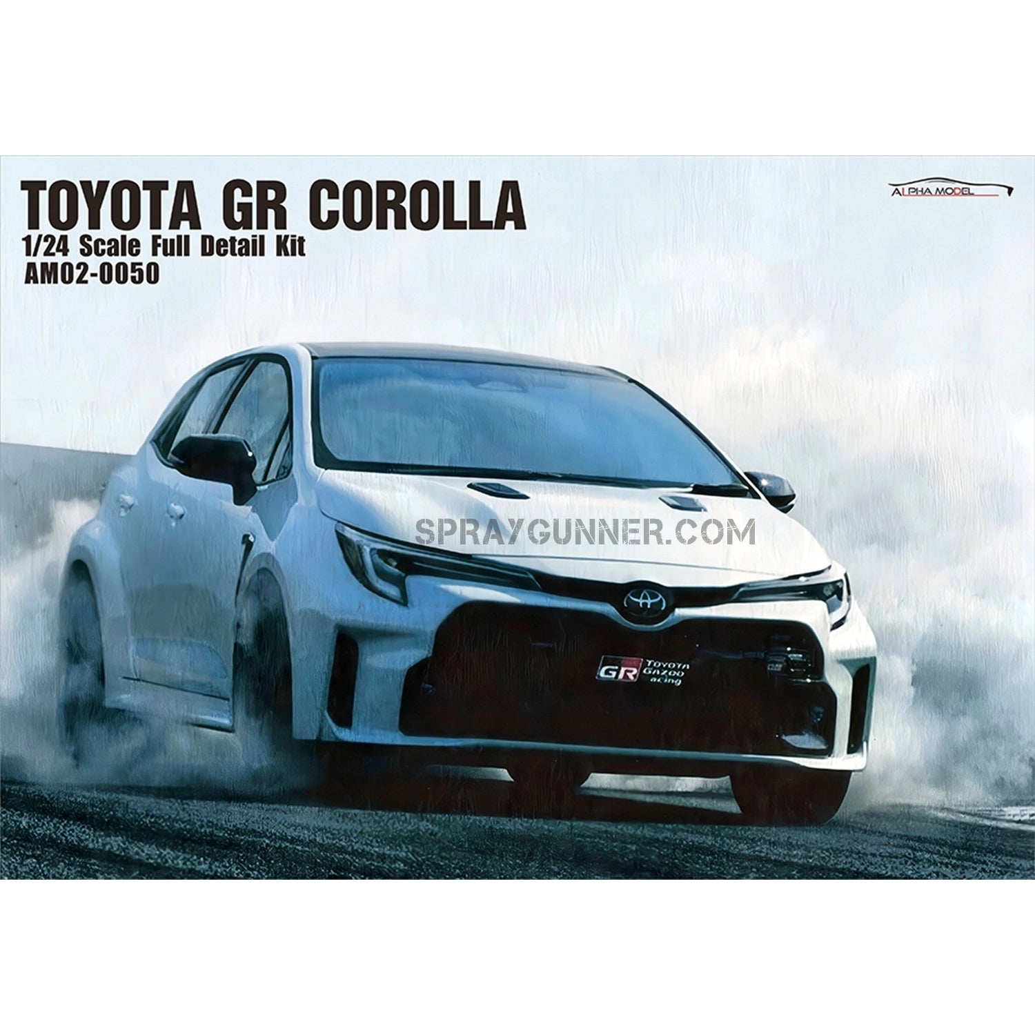 ALPHA MODEL 1/24 scale model car kit Toyota GR COROLLA from Urbanlystore. High-detail scale model kit for hobbyists and car enthusiasts.