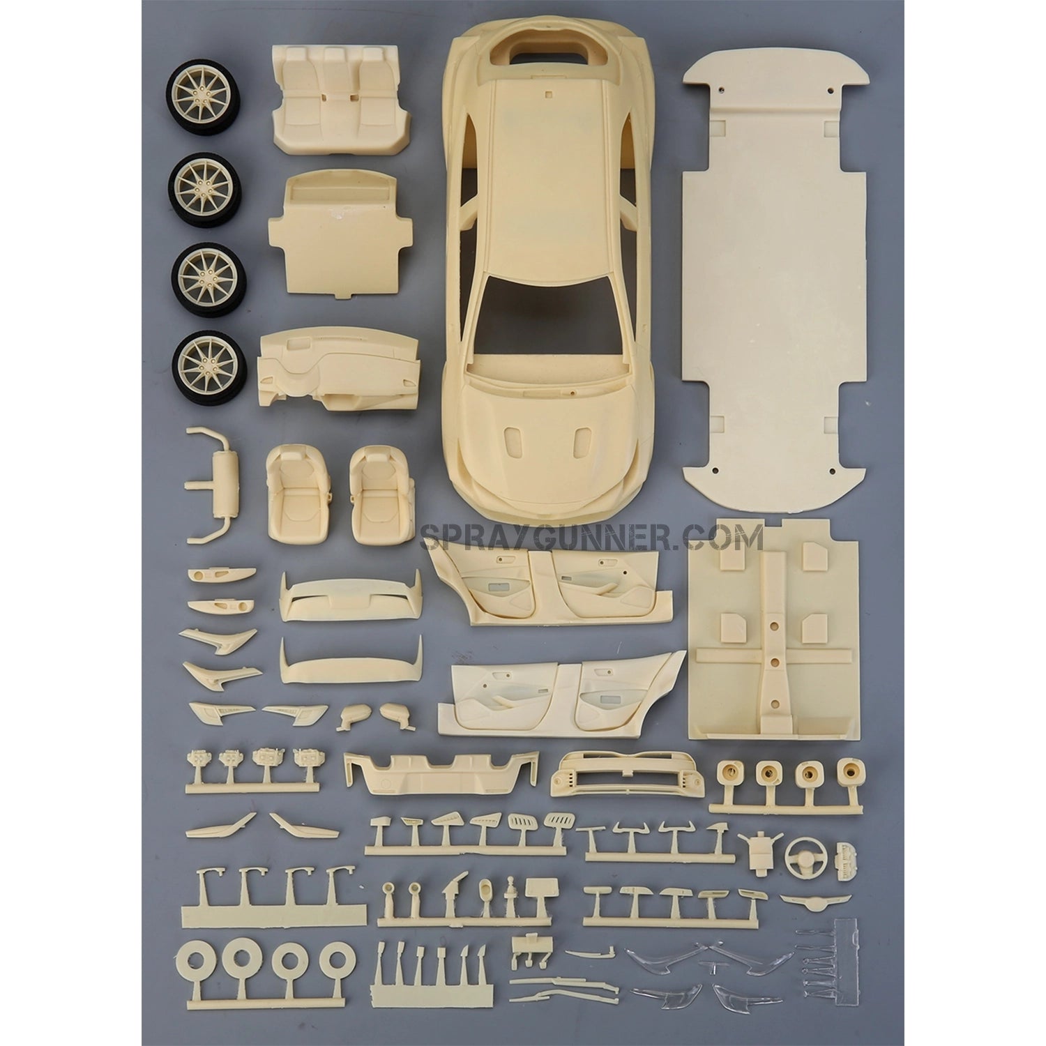 ALPHA MODEL: Urbanlystore's 1/24 scale model car kit for Toyota GR COROLLA. Car fans and hobbyists will love this intricate scale model kit.