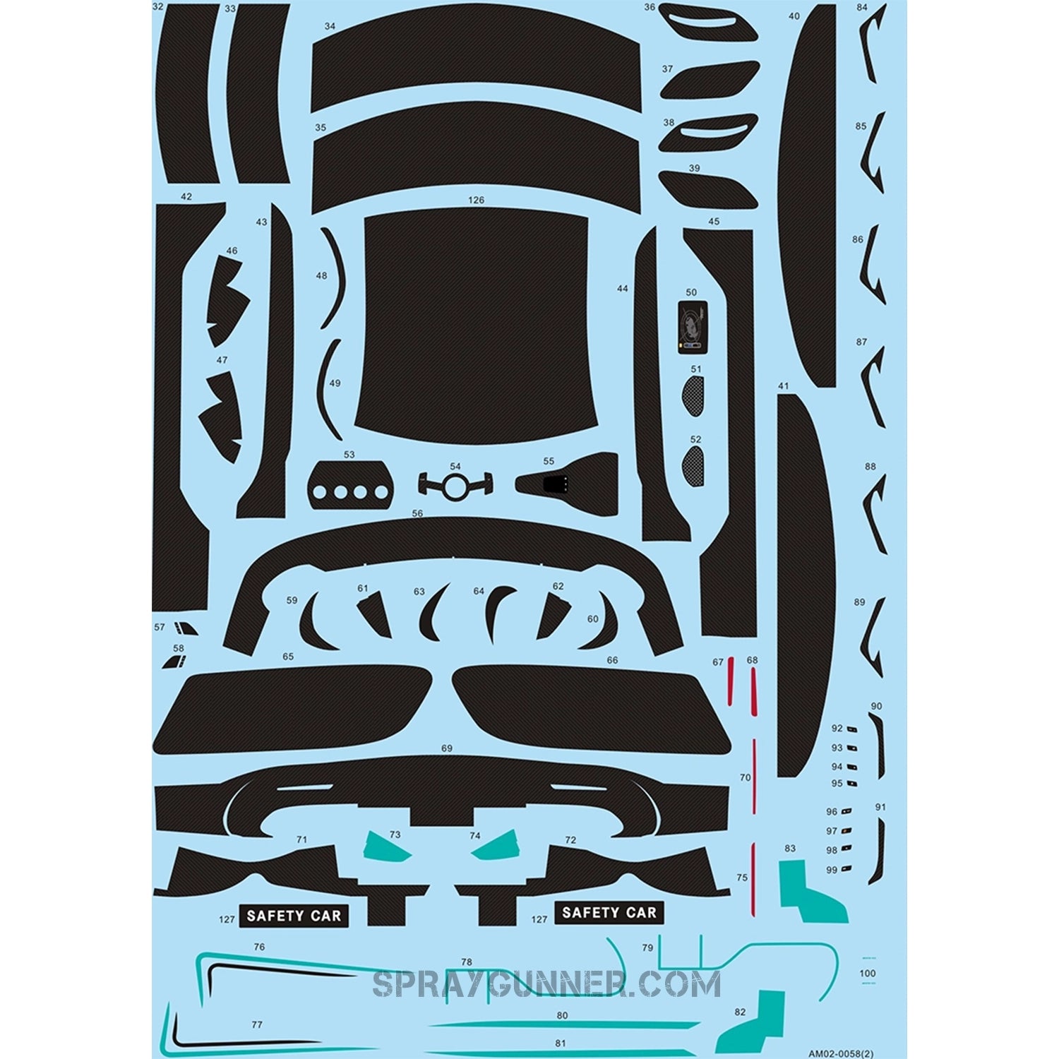 The Mercedes AMG GT Black Series ALPHA MODEL 1/24 scale model vehicle kit is a highly detailed copy with precise parts and aerodynamic design.