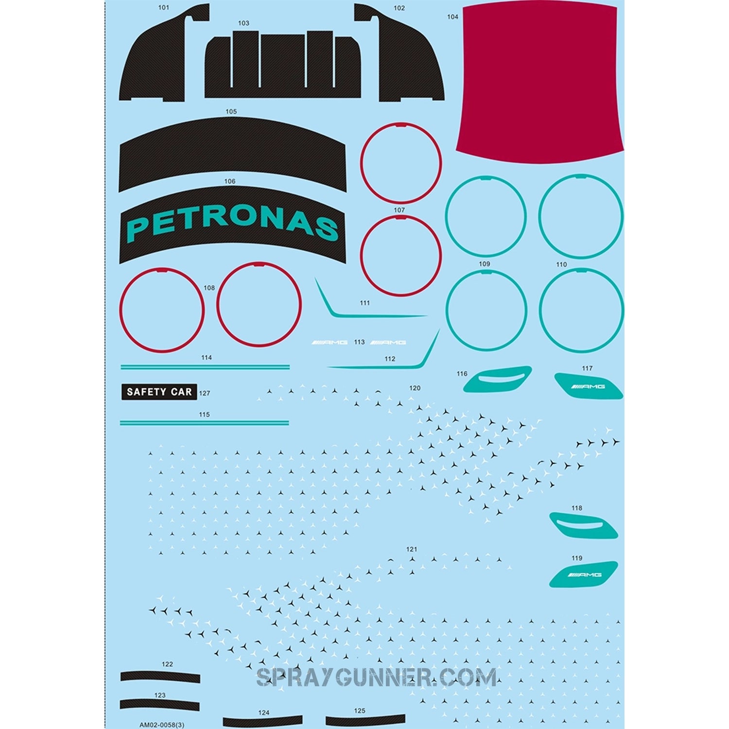 The Mercedes-AMG GT Black Series ALPHA MODEL 1/24 scale model vehicle kit is a highly detailed copy with precise parts and aerodynamic design.