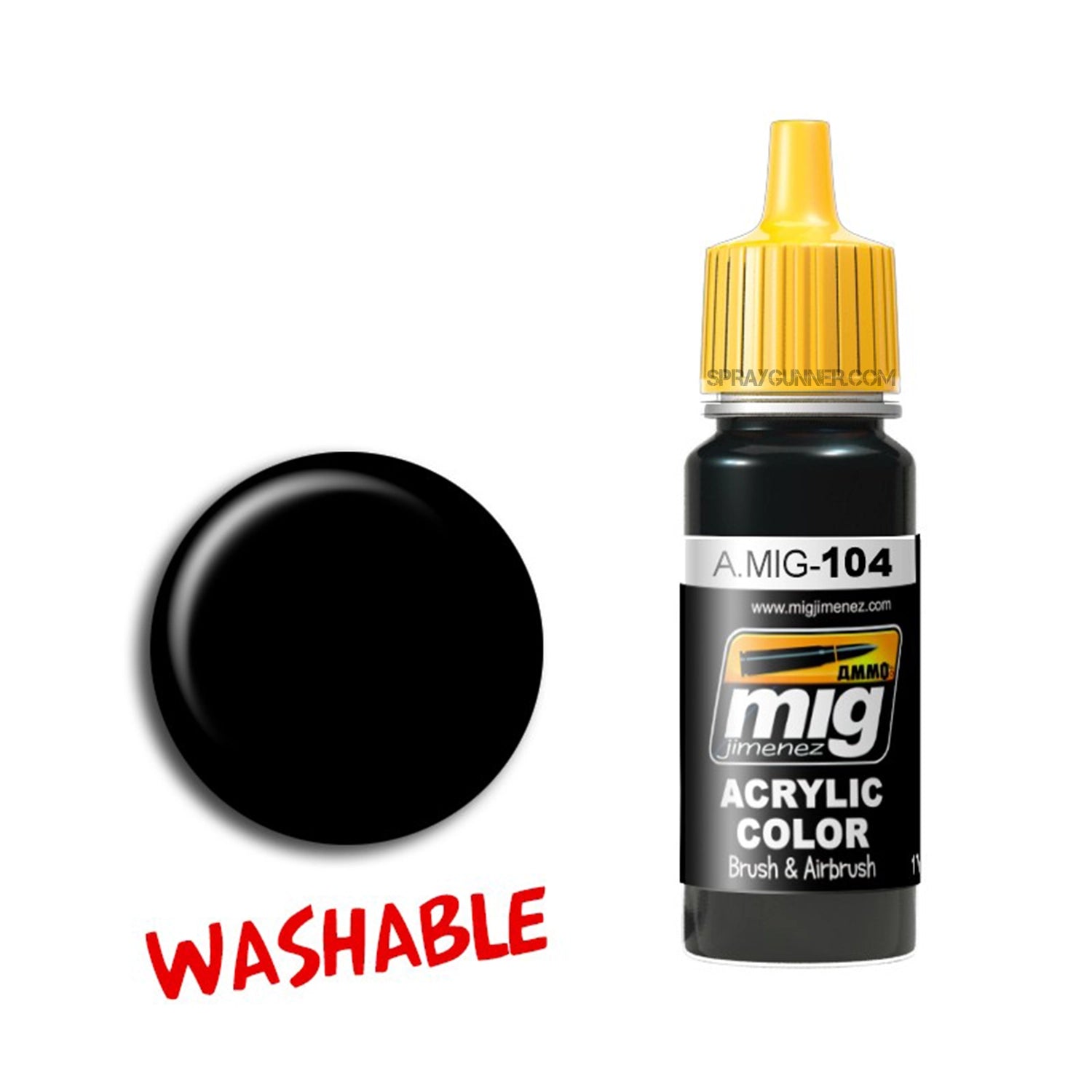 AMMO by MIG Washable Acrylic - Black - Urbanlystore