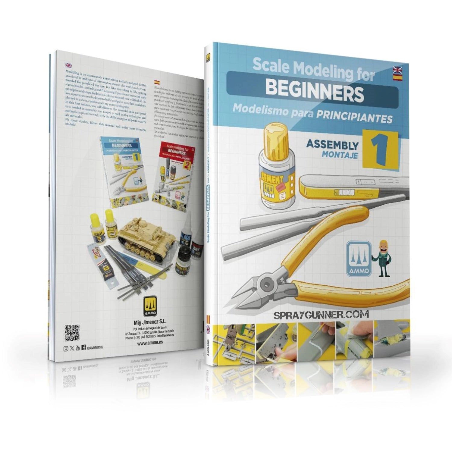 Ammo by MIG Publications Scale Modeling for BEGINNERS: Assembly (Bilingual) - Urbanlystore