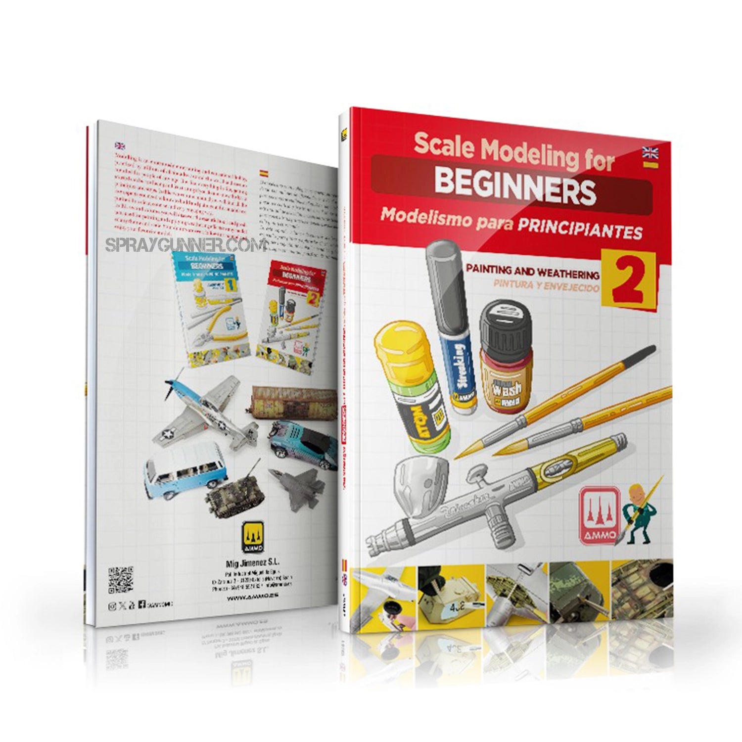Ammo by MIG Publications Scale Modeling for Beginners Vol. 2: Paint & Weathering (Bilingual) - Urbanlystore