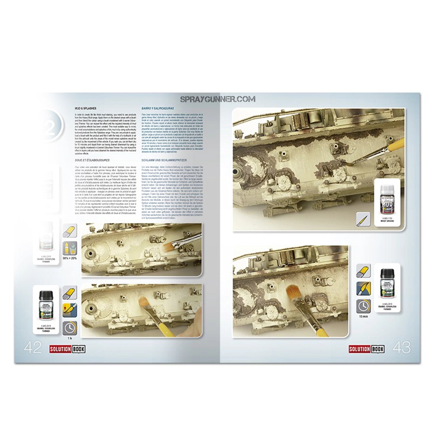 AMMO by MIG How to Paint WWII German Mid-War Vehicles SOLUTION BOOK 21 (Multilingual Book) - Urbanlystore