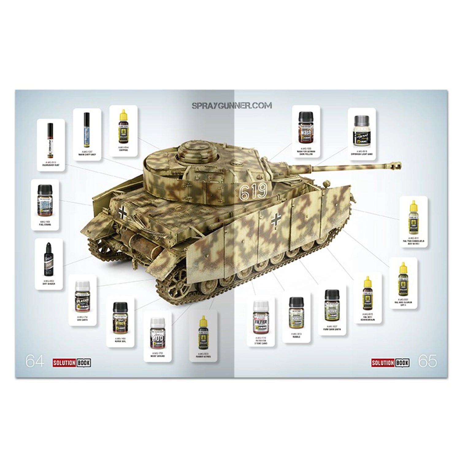 AMMO by MIG How to Paint WWII German Mid-War Vehicles SOLUTION BOOK 21 (Multilingual Book) - Urbanlystore