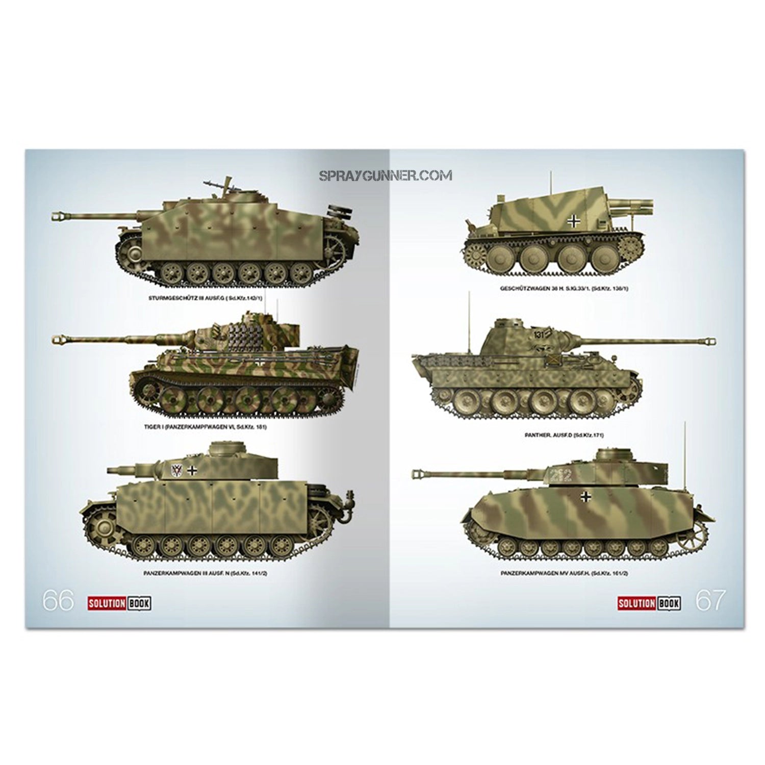 AMMO by MIG How to Paint WWII German Mid-War Vehicles SOLUTION BOOK 21 (Multilingual Book) - Urbanlystore