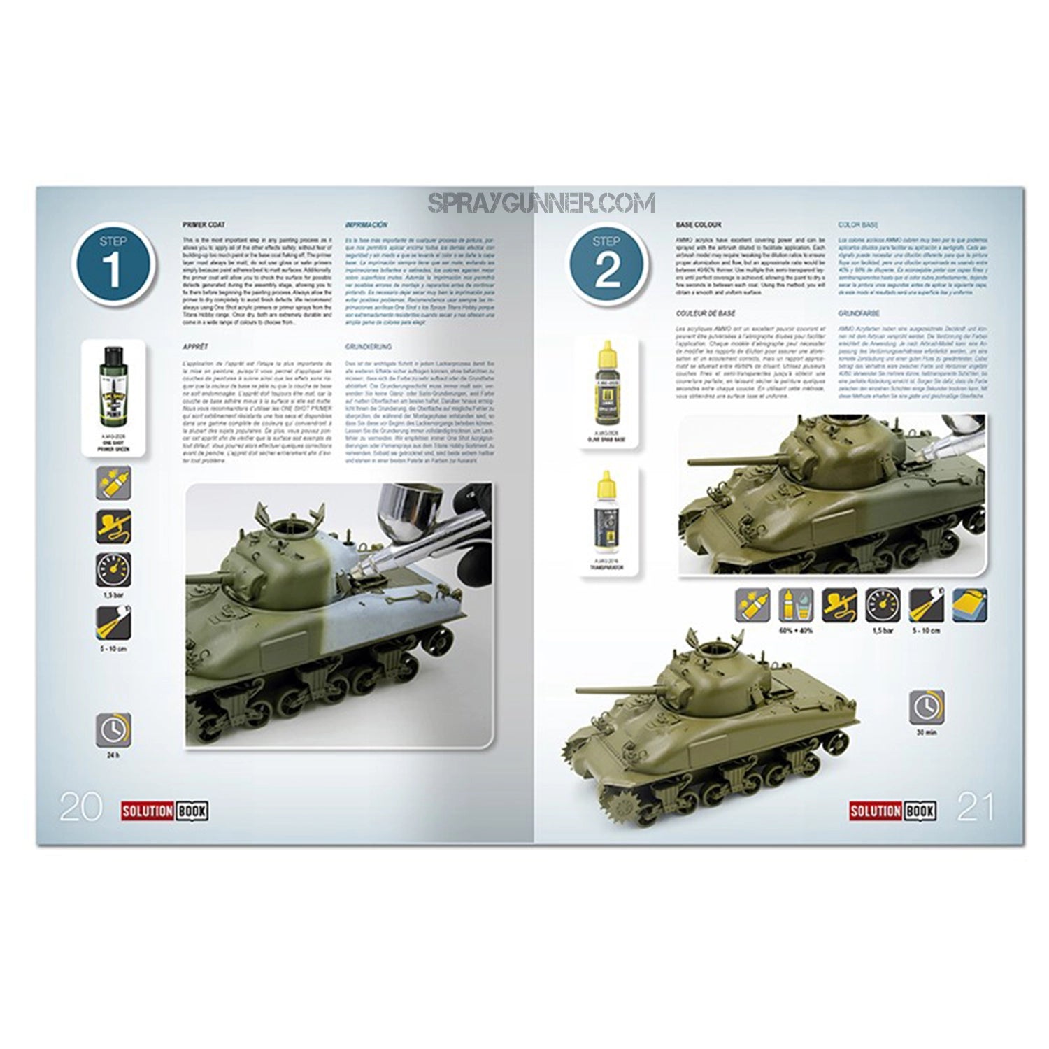 Ammo by MIG Publications SOLUTION BOOK 22 - How to Paint WWII USA ETO Vehicles (Multilingual Book) - Urbanlystore