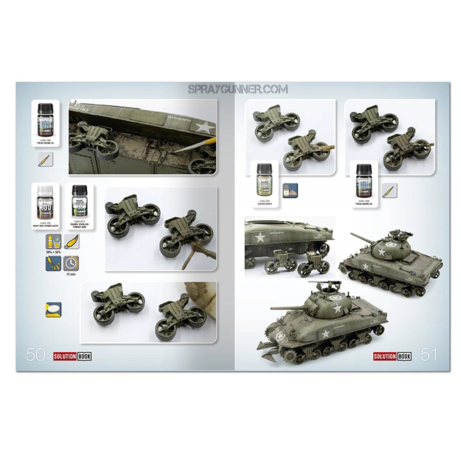Ammo by MIG Publications SOLUTION BOOK 22 - How to Paint WWII USA ETO Vehicles (Multilingual Book) - Urbanlystore