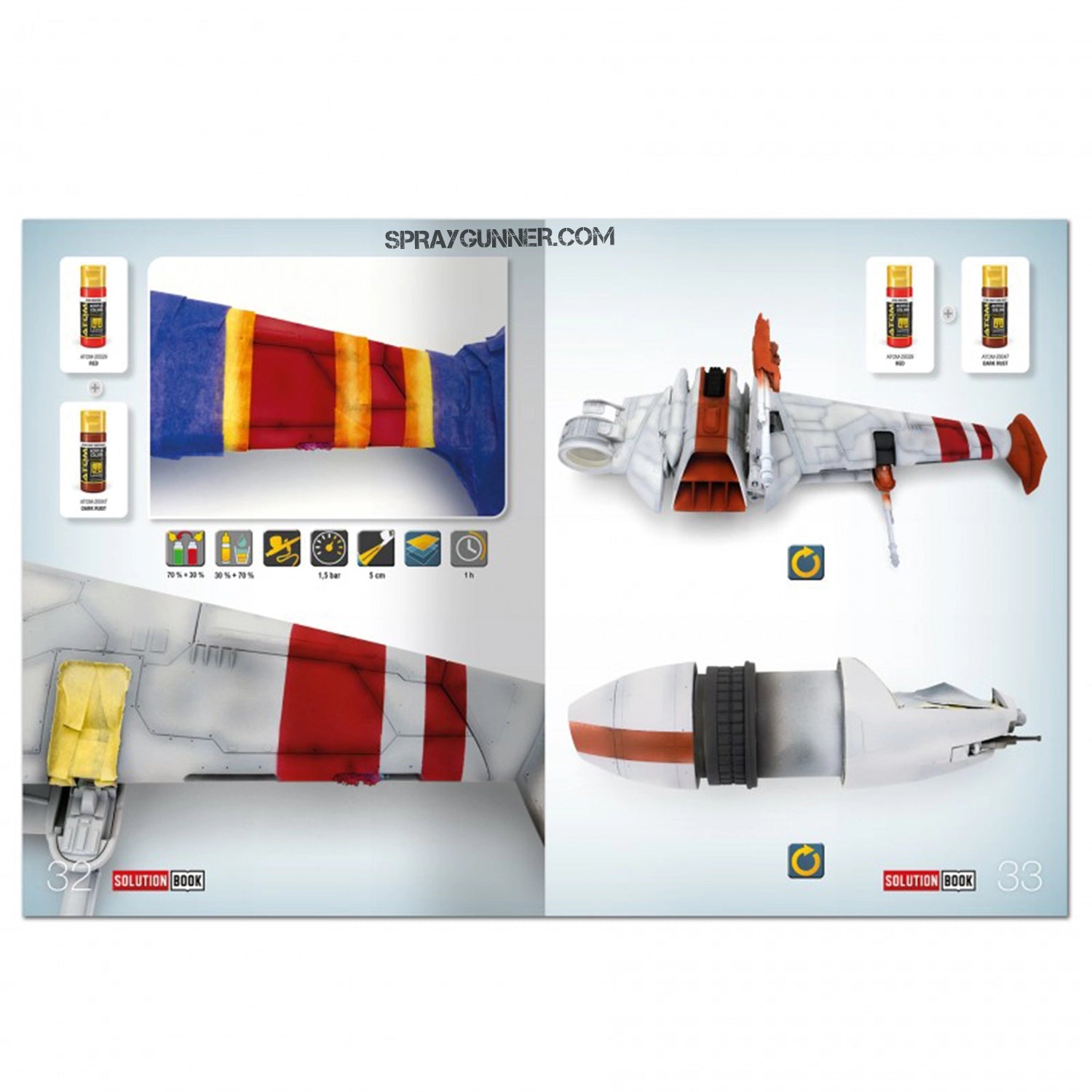 AMMO: How to Paint Rebel Galactic Starships (Book 28) by MIG SOLUTION. A comprehensive manual with advanced weathering effects, step-by-step directions, and professional procedures for scale model lovers.