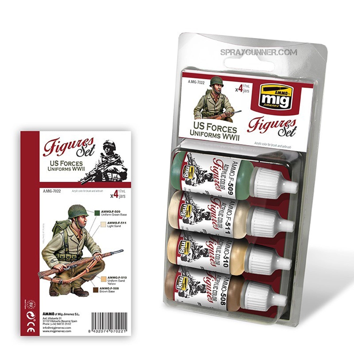 AMMO by MIG Acrylic Sets - US FORCES UNIFORMS WWII SET - Urbanlystore