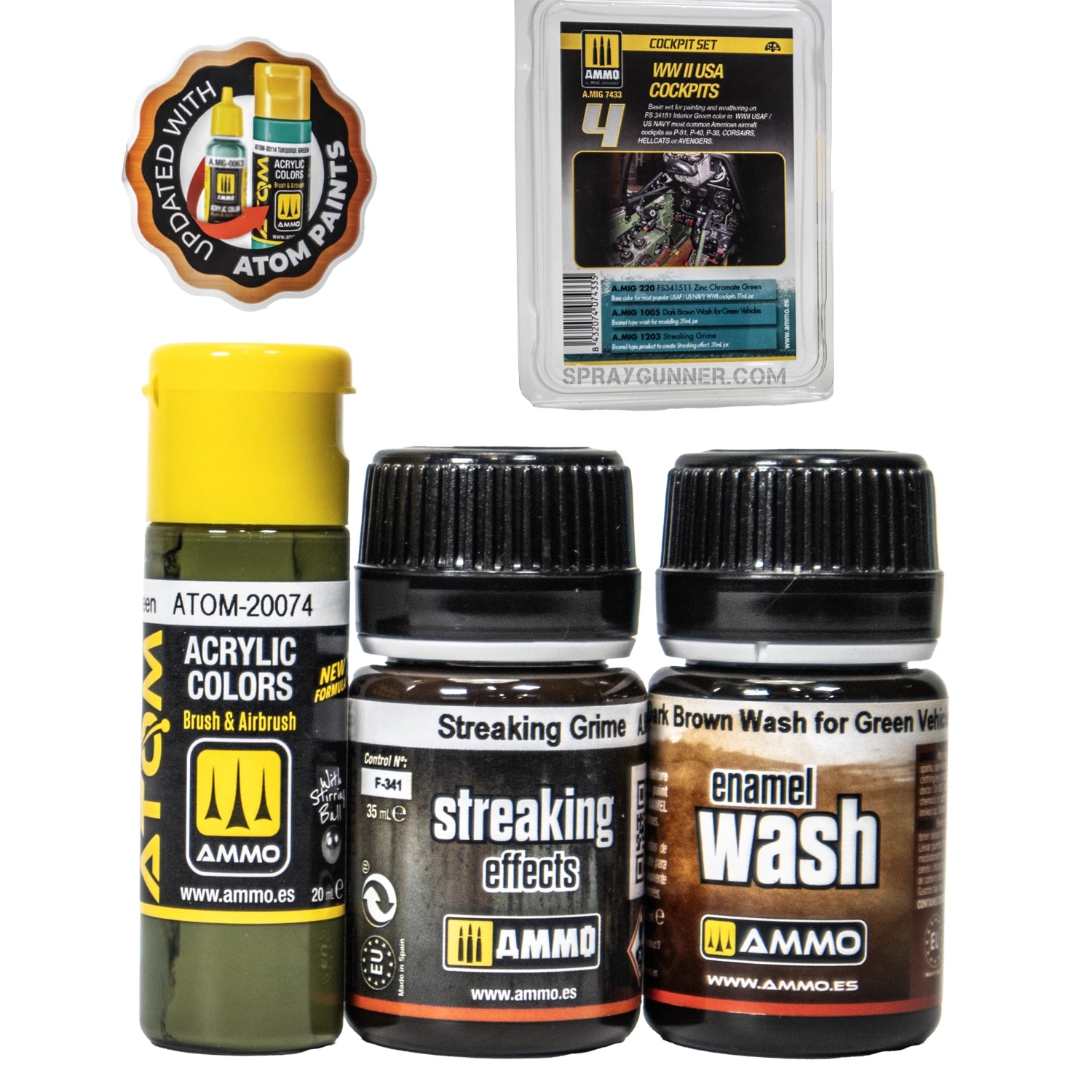 AMMO by MIG Aircraft Interior Sets WWII USA Cockpits ATOM paint - Urbanlystore