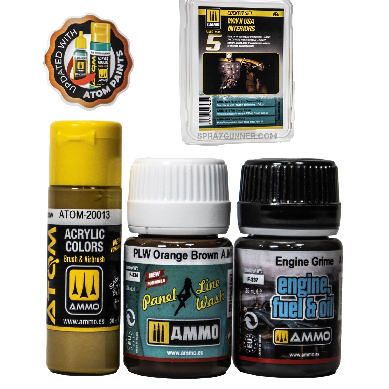 AMMO by MIG Aircraft Interior Sets WWII USA Interiors with ATOM - Urbanlystore