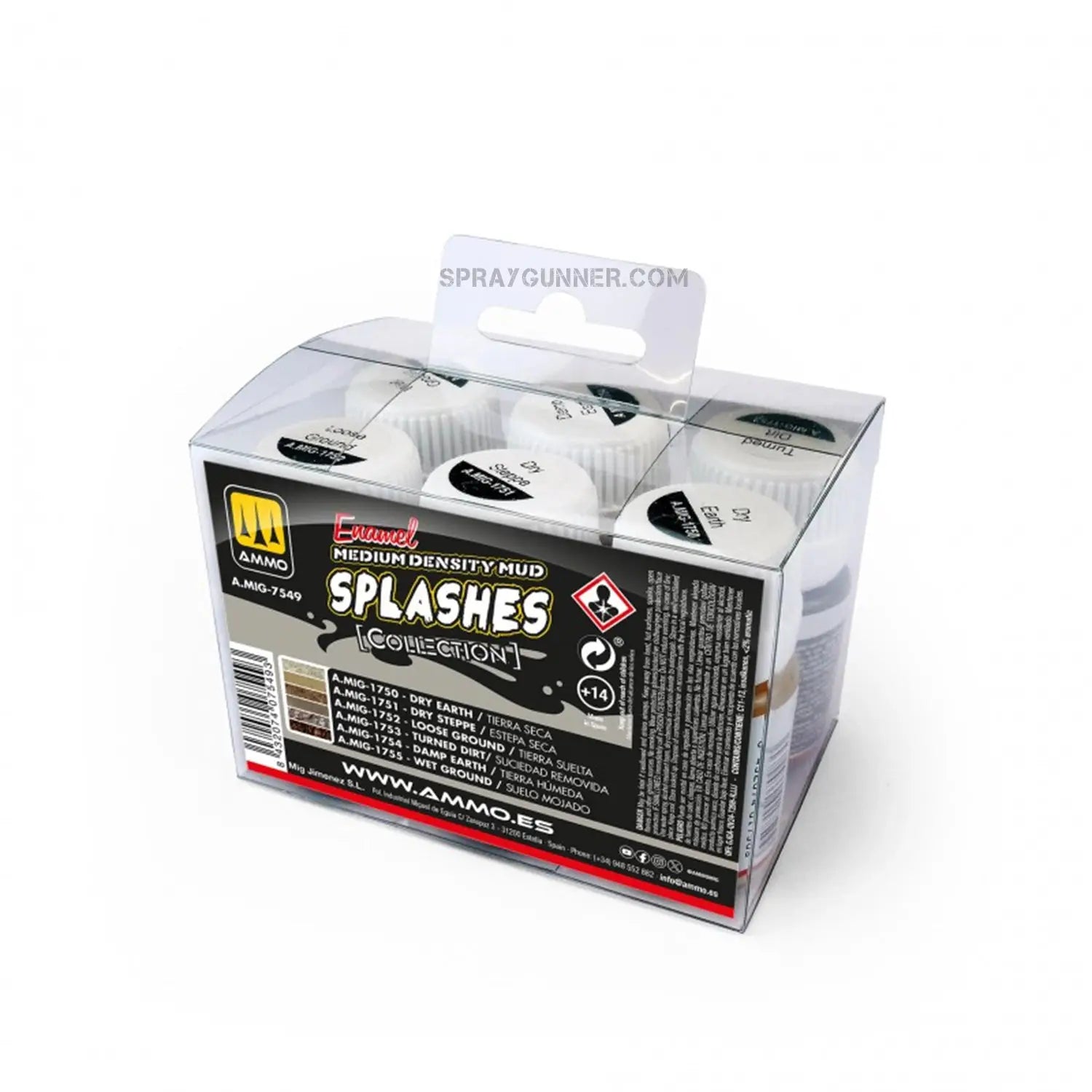 AMMO by MIG Collections: Enamel Splashes & Medium Density Mud Textures Set