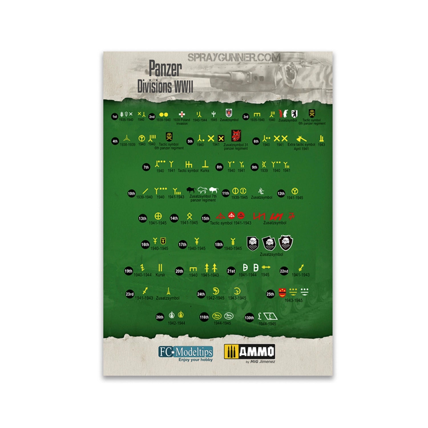 AMMO by MIG Decal Sheets - Panzer Divisions WWII Decals 1/35 - Urbanlystore