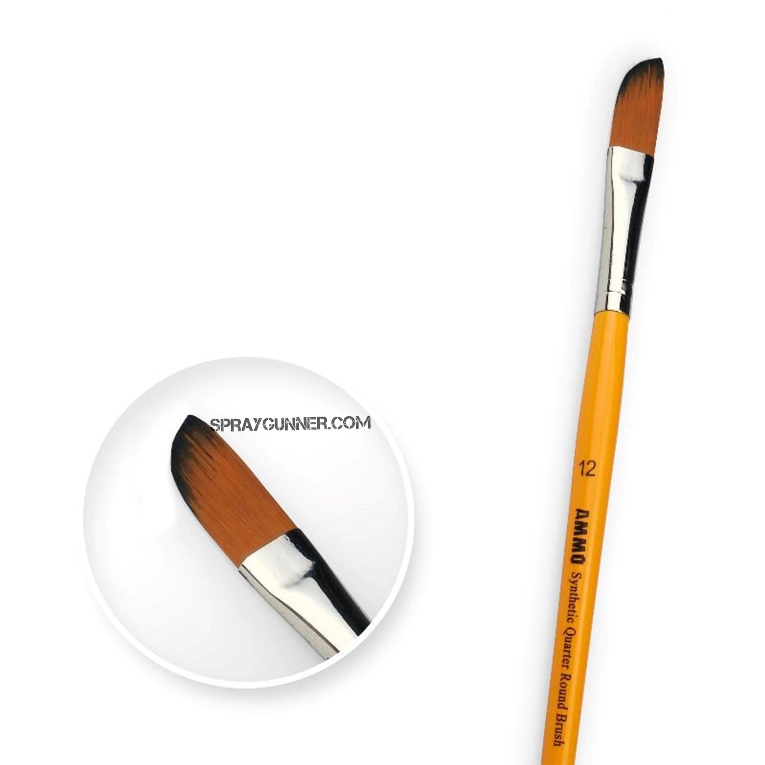 AMMO by MIG Brushes - 12 Synthetic Quarter Round Brush - Urbanlystore