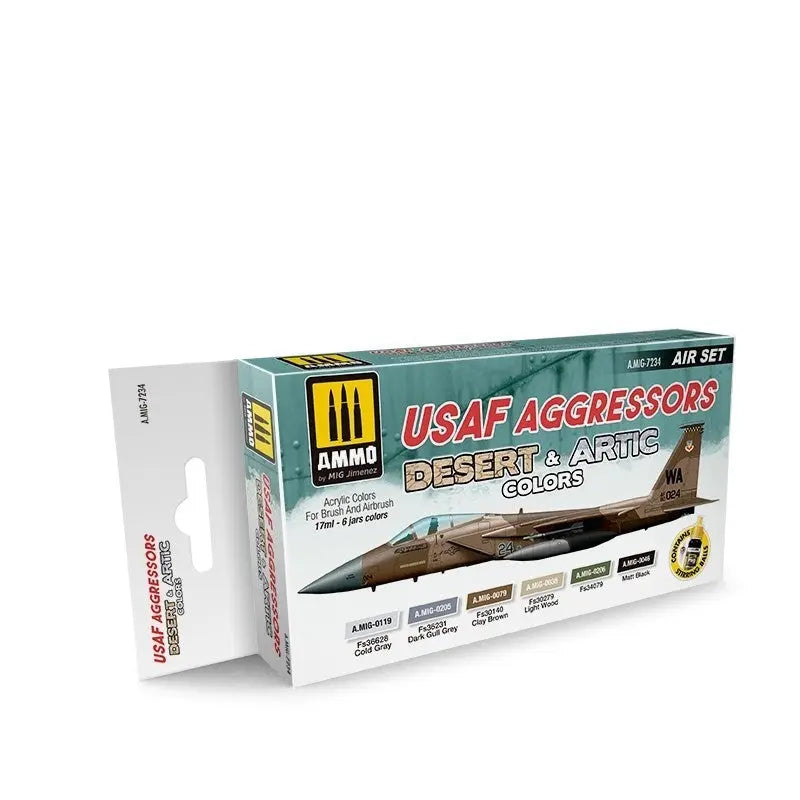 AMMO by MIG Acrylic Sets - USAF AGGRESSORS DESERT & ARTIC COLORS SET - Urbanlystore