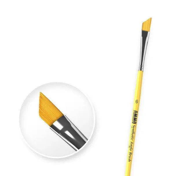 AMMO by MIG Brushes - #6 SYNTHETIC ANGLE BRUSH - Urbanlystore