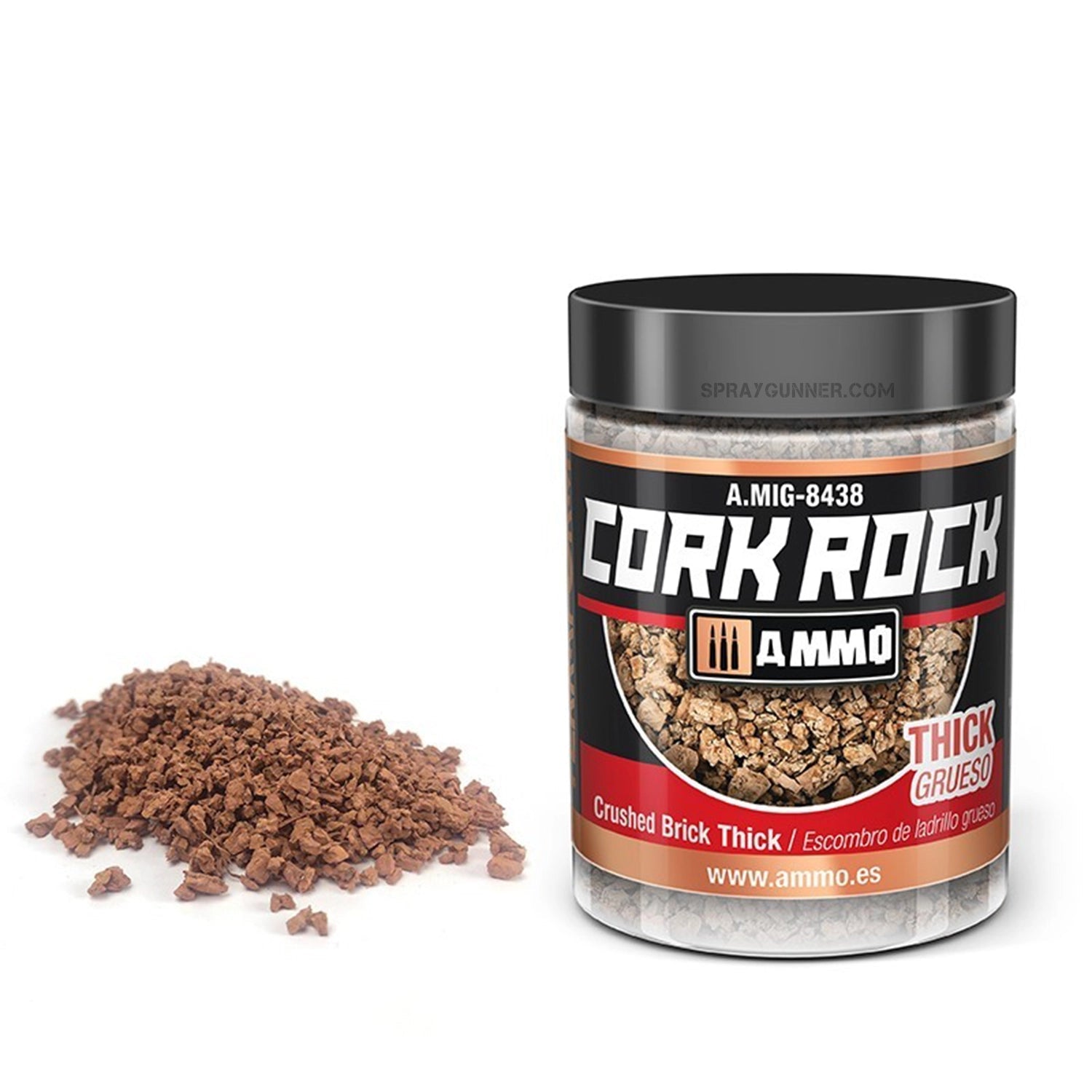 AMMO by MIG CREATE CORK Crushed Brick Thick (Jar 100mL) AMMO by Mig Jimenez at Urbanlystore