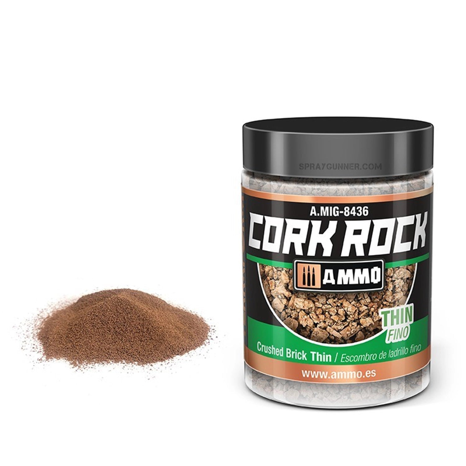 AMMO by MIG CREATE CORK Crushed Brick Thin (Jar 100mL) AMMO by Mig Jimenez at Urbanlystore