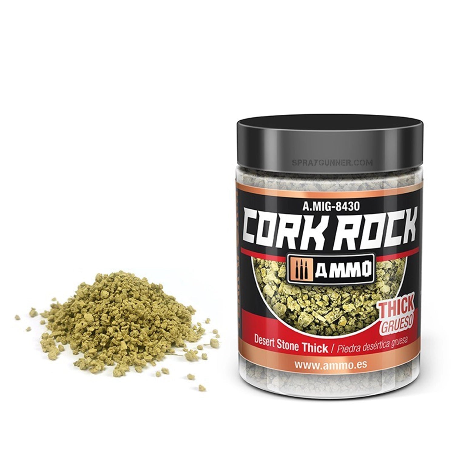 AMMO by MIG CREATE CORK Desert Stone Thick (Jar 100mL) AMMO by Mig Jimenez at Urbanlystore