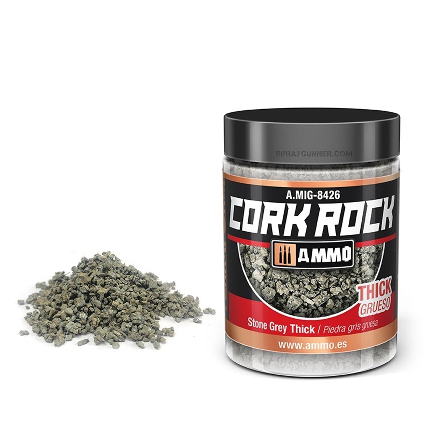 AMMO by MIG CREATE CORK Stone Grey Thick (Jar 100mL) AMMO by Mig Jimenez at Urbanlystore