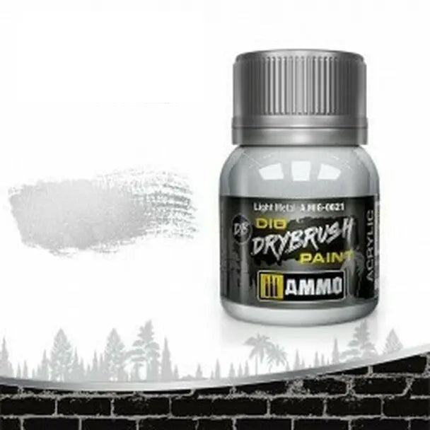 AMMO by MIG DIO Paints - DRYBRUSH Light Metal - Urbanlystore