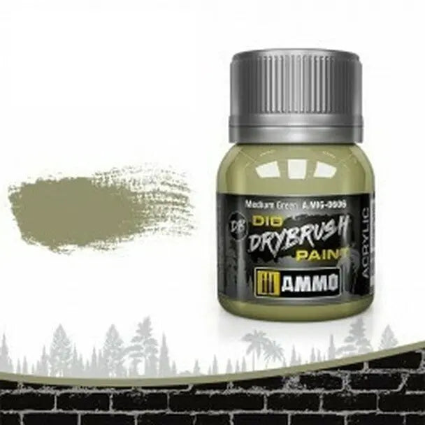 AMMO by MIG DIO Paints - DRYBRUSH Medium Green - Urbanlystore