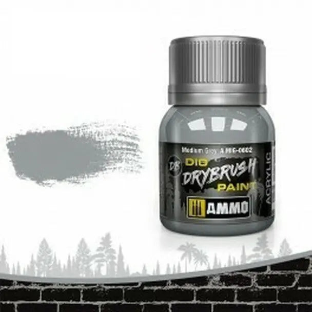 AMMO by MIG DIO Paints - DRYBRUSH Medium Grey - Urbanlystore