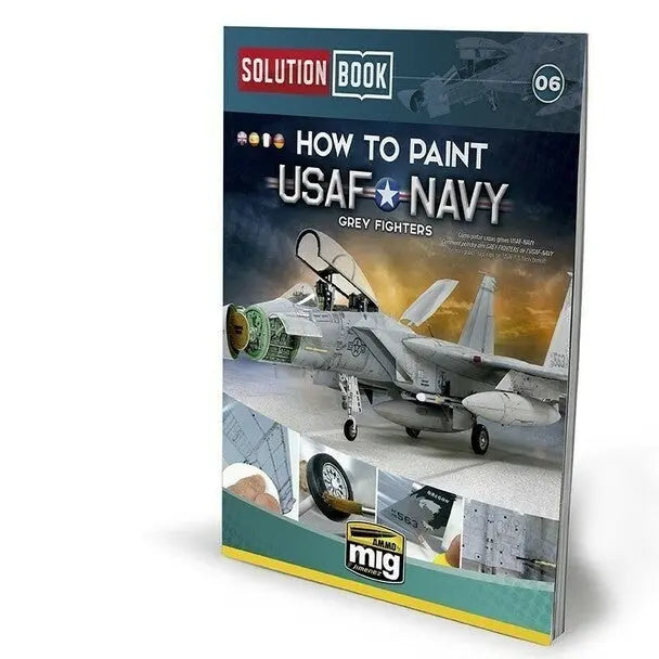 AMMO by MIG Publications - How To Paint USAF Navy Grey Fighters Solution Book (Multilingual) - Urbanlystore