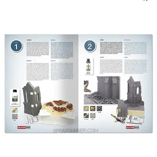 AMMO by MIG Publications - How to Paint Brick Buildings. Colors & Weathering System Solution Book (Multilingual) AMMO by Mig Jimenez