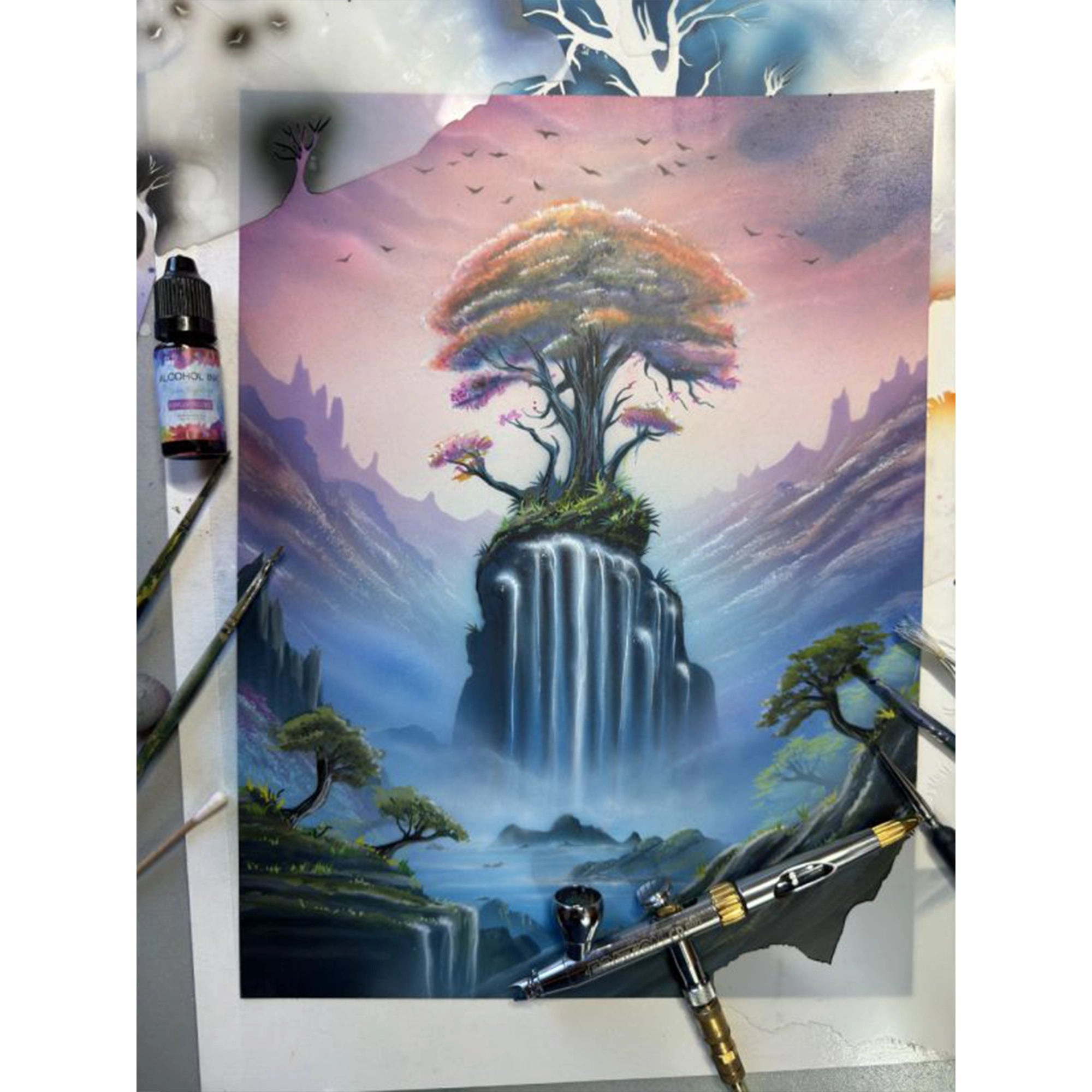 Airbrush Step by Step Stencil Set - Mystic Tree