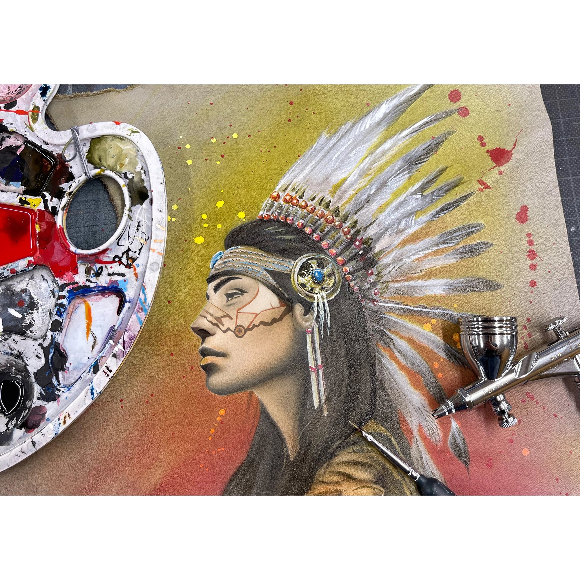 Airbrush Step by Step Stencil Set - American Indian