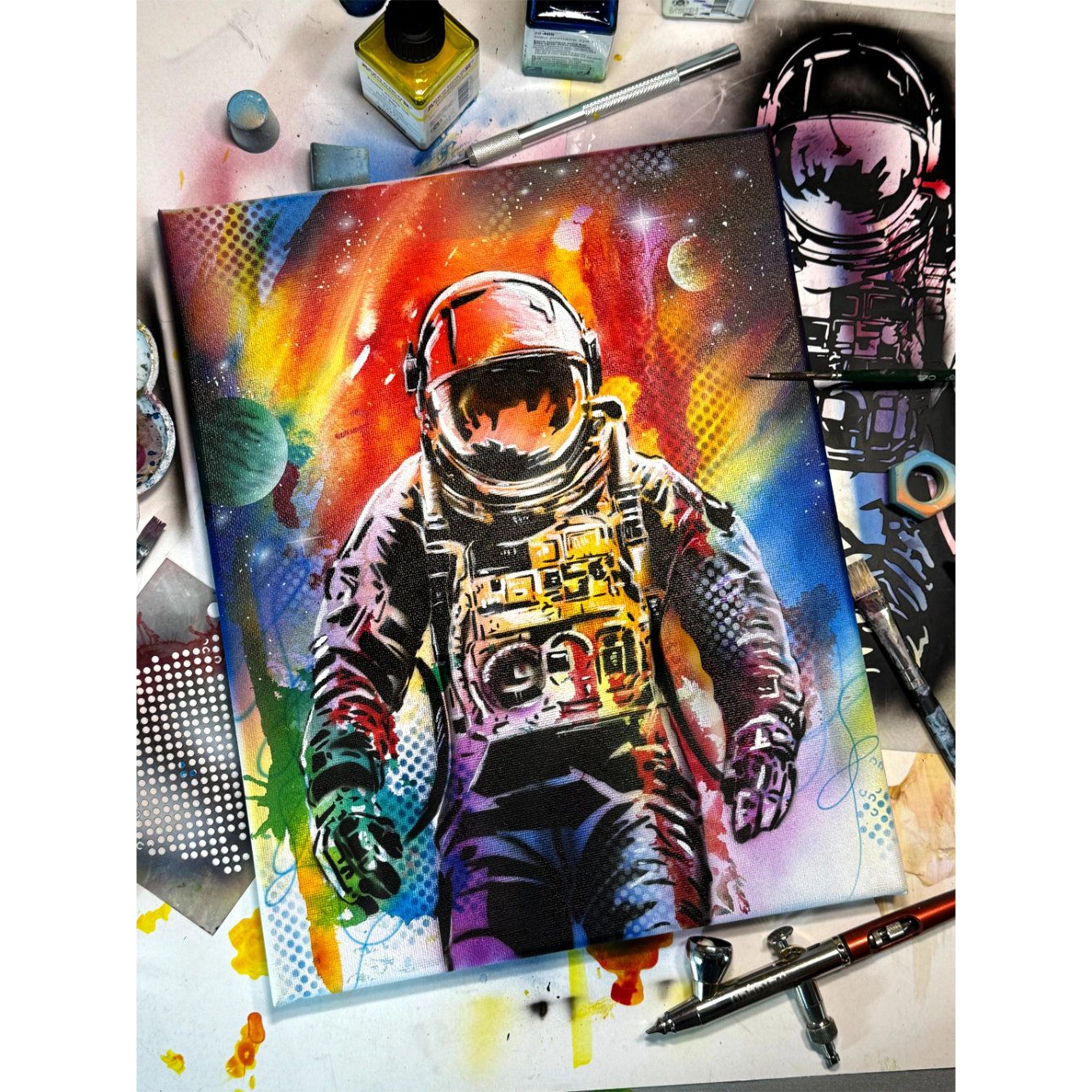 Airbrush Step by Step Stencil Set - Astronaut