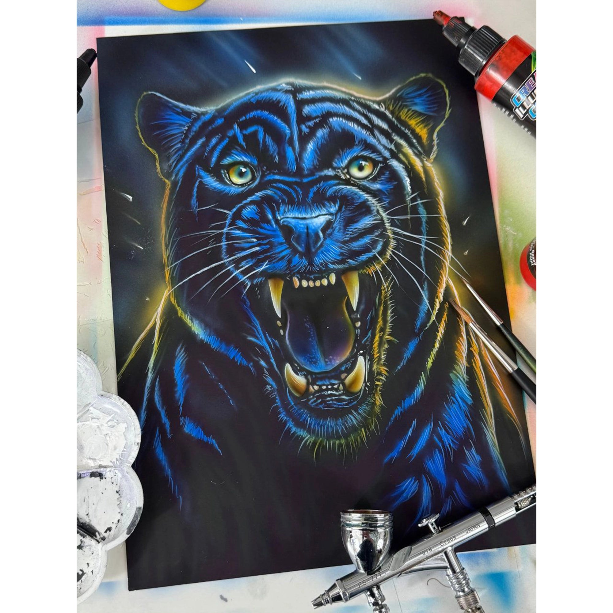 Airbrush Step by Step Stencil Set - Panther