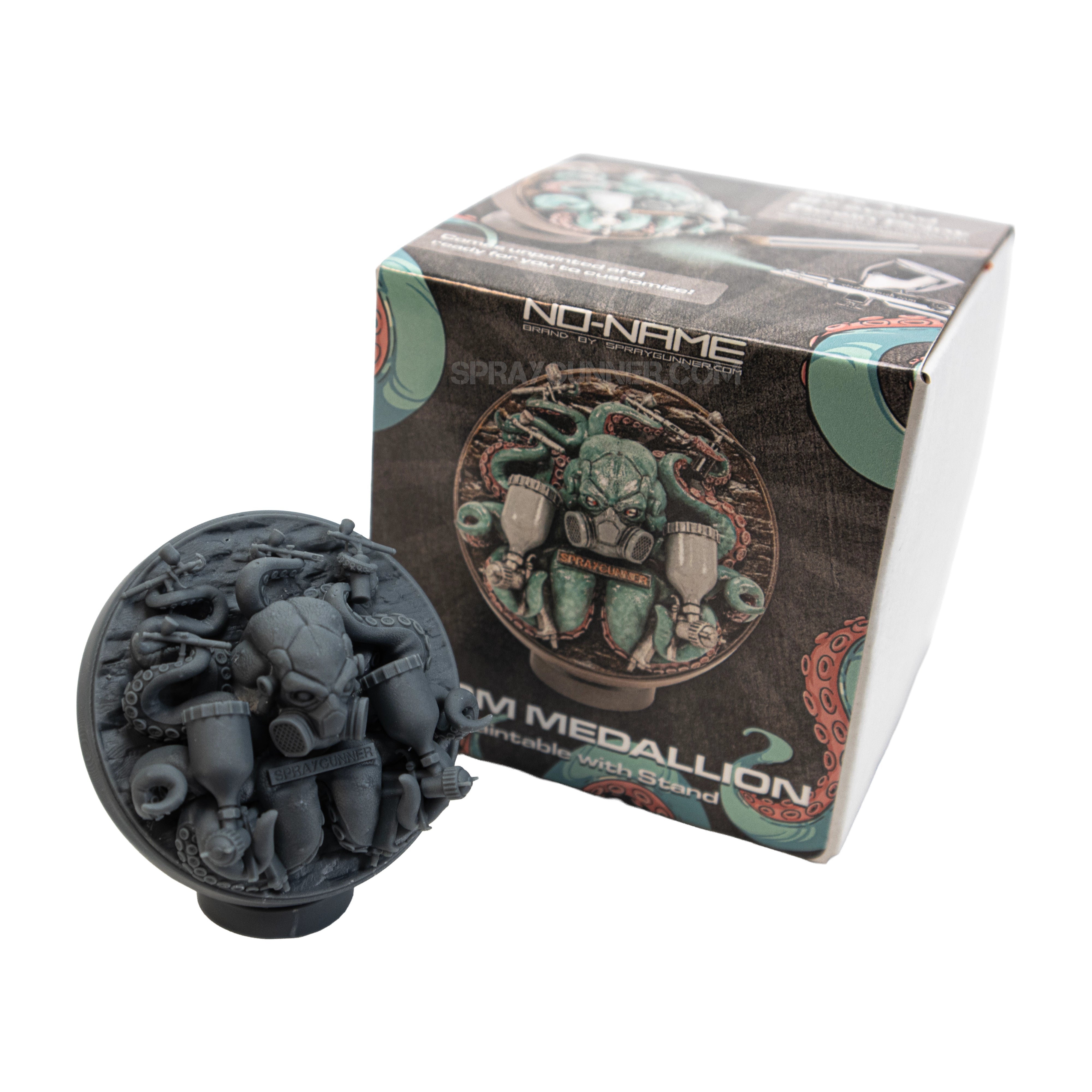 NO-NAME Miniatures Atom Medallion 1"x2" Paintable Resin Figure