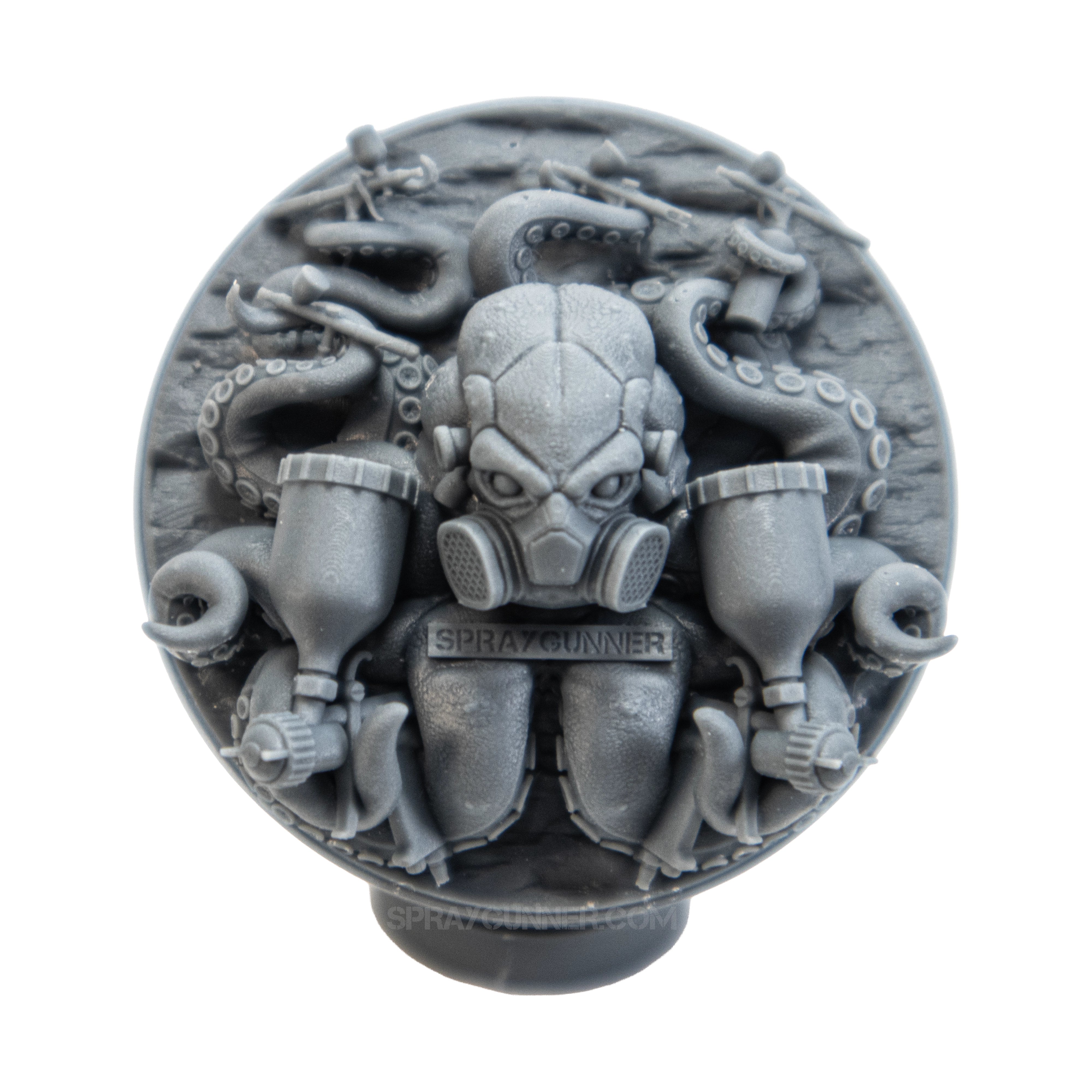 NO-NAME Miniatures Atom Medallion 1"x2" Paintable Resin Figure