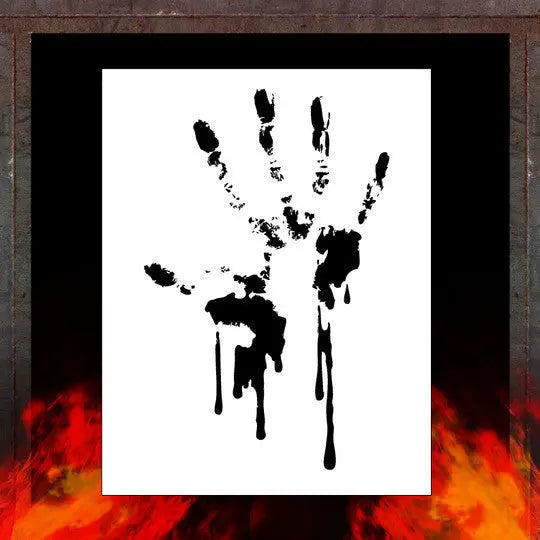 Air Shot Stencil: Bloody Hand - Urbanlystore