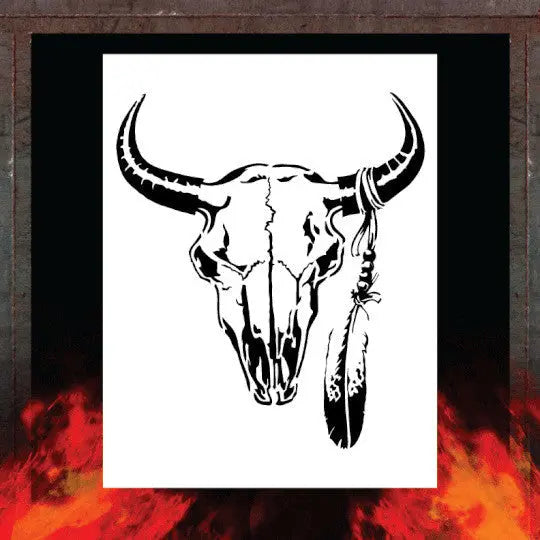 Air Shot Stencil: Cow Skull - Urbanlystore