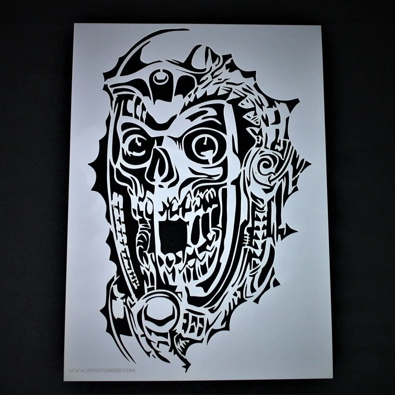 Air Shot Stencil: Skull 54 - Urbanlystore