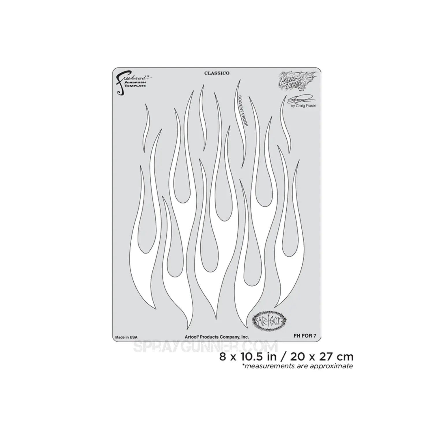 Artool Flame-o-rama 2 Classico Freehand Airbrush Template by Craig Fraser Artool